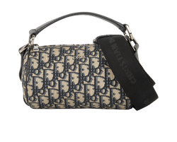 Mini Oblique Roller Messenger, Canvas, Beige/Blue/Black, 03BO1210, S, 2*